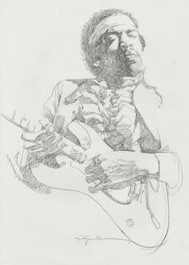 Hendrix Portrait (With Guitar)