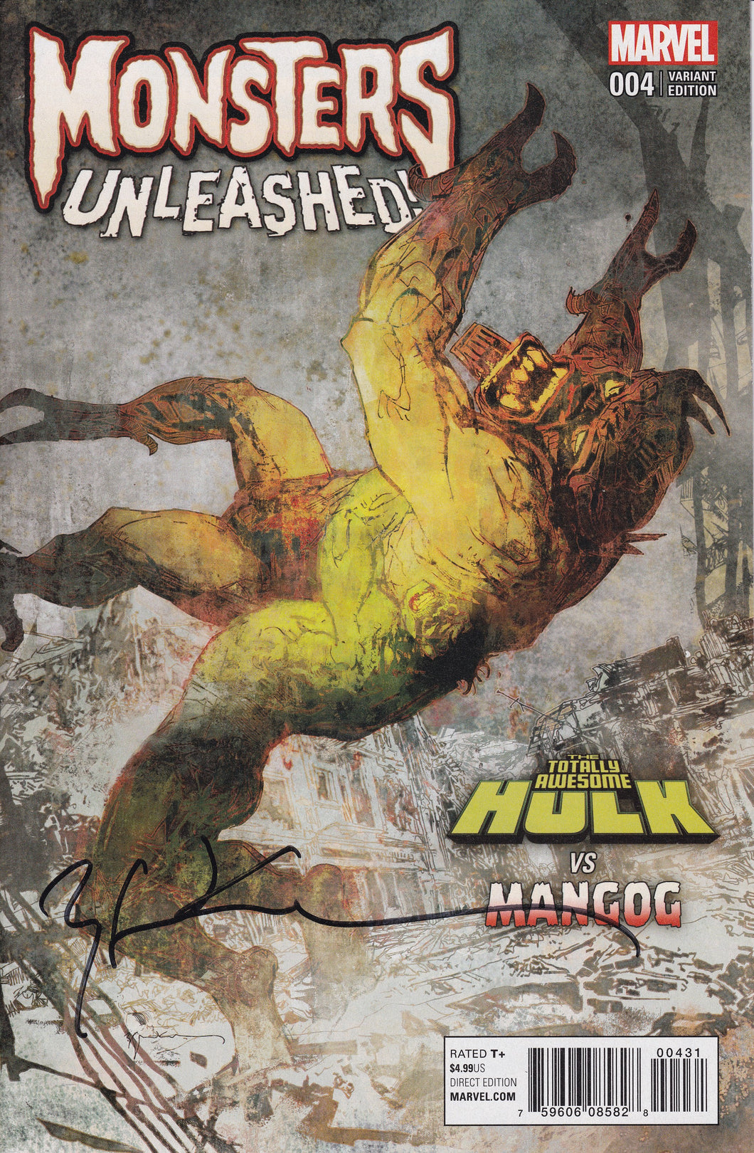 marvel monsters unleashed Monsters Unleashed #4 SIGNED – Bill Sienkiewicz Art