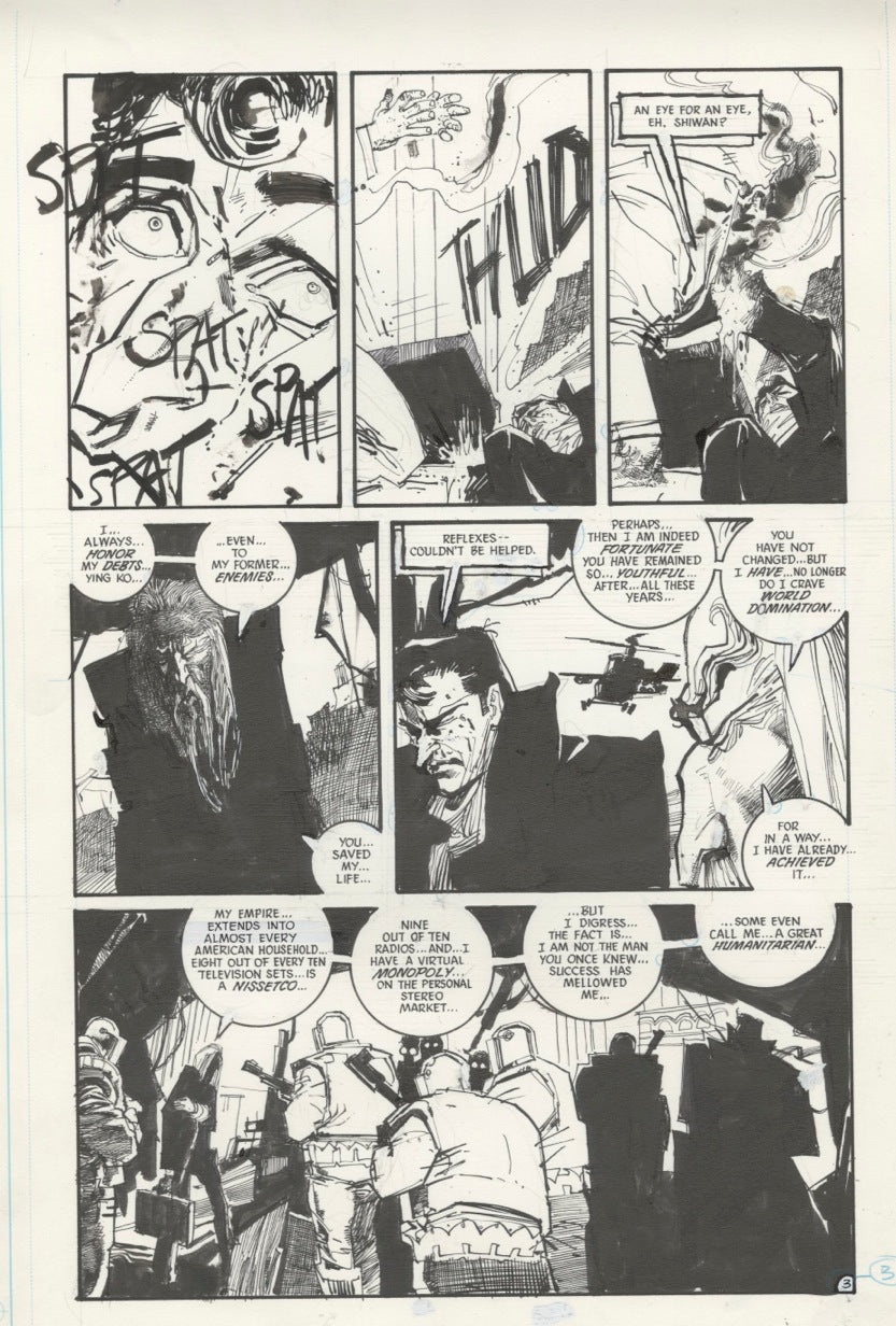 The Shadow #5 page 3 – Bill Sienkiewicz Art